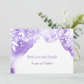 Ultra Violet Watercolor Splash Thank You Cards (Standing Front)