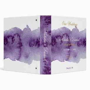 Ultra Violet Watercolor Wedding Planner/Album Binder