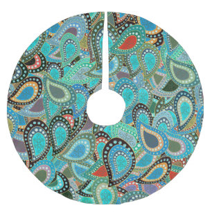 Ultrafashionable fabric: abstract seamless motif. brushed polyester tree skirt