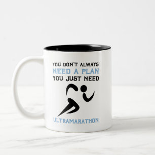 UltraMarathon joggers Ultra Marathoner Hiking  Two-Tone Coffee Mug