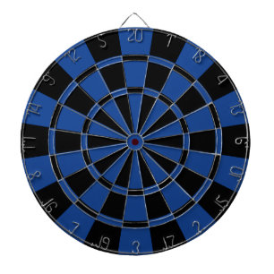 Ultramarine Blue And Black Dartboard