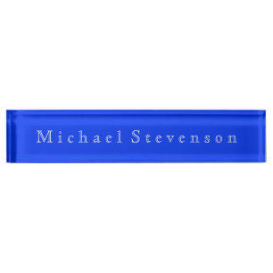 Ultramarine Blue Elegant Modern Business Nameplate
