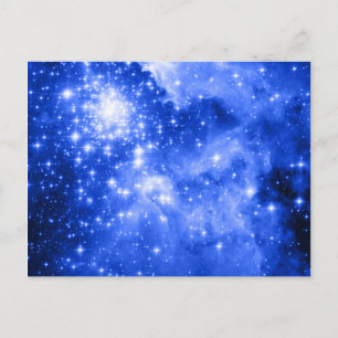 Ultramarine Blue Stars Postcard