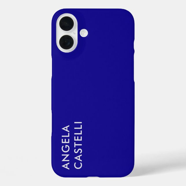 Ultramarine Blue Trendy Modern Minimalist Plain Case-Mate iPhone Case (Back)
