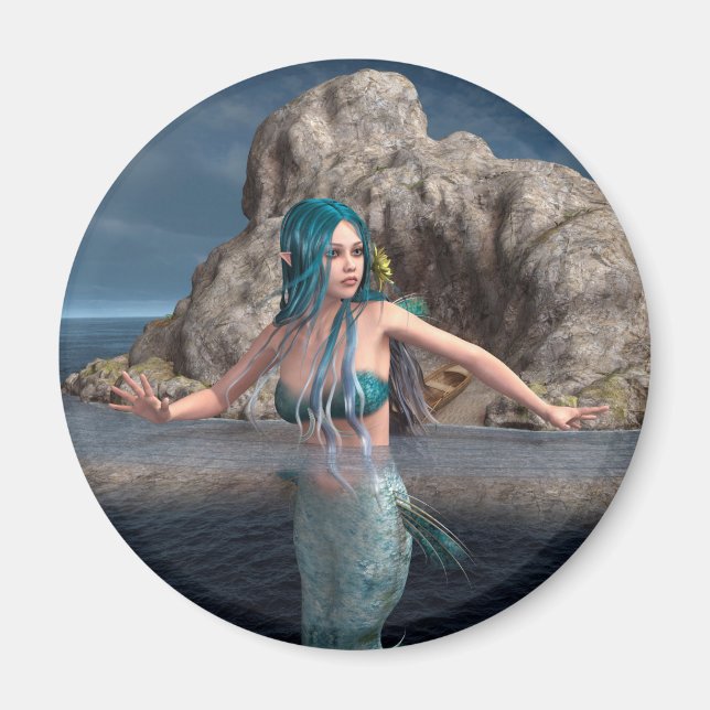Ultramarine Mermaid Magnet (Front)