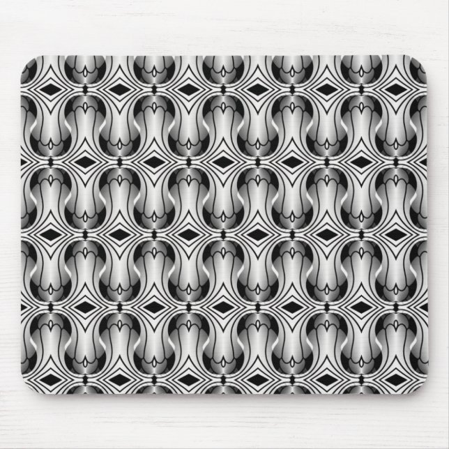 Ultramod Art Deco Mousepad, Silver Mouse Pad (Front)