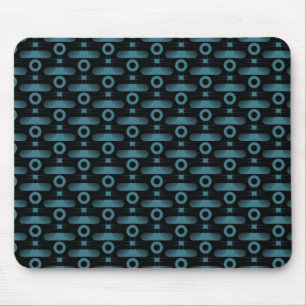 Ultramodern Abstract Mousepad, Turquoise Mouse Pad