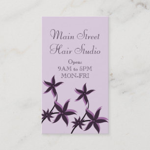 Ultramodern Floral Business Card, Lavender Business Card