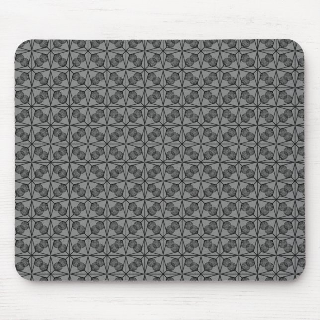 Ultramodern Retro Mousepad, Grey Mouse Pad (Front)