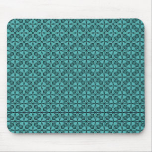 Ultramodern Retro Mousepad, Teal Mouse Pad