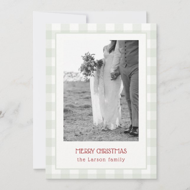 Ultrasound Baby Announcement Family Holiday Card (Front)
