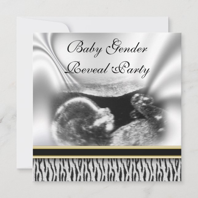 Ultrasound Baby Genre Reveal Party Invitation (Devant)