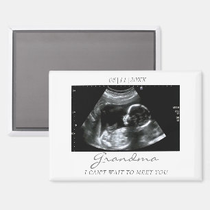 Ultrasound Baby Reveal Announcement Grandma Magnet