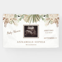Ultrasound Baby Shower Pampas Floral Baby Shower