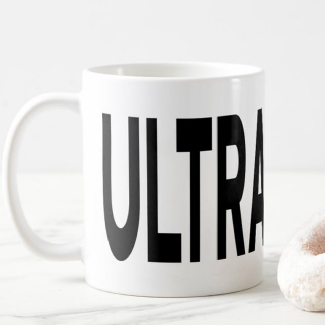 ULTRASOUND Black Typography Coffee Mug (Creator Uploaded)