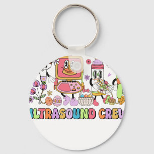 ultrasound crew, retro, vintage keychain
