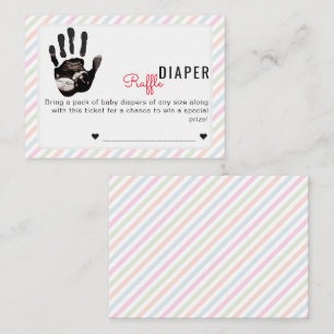 Ultrasound Cute Baby Shower Diaper Raffle Enclosure Card