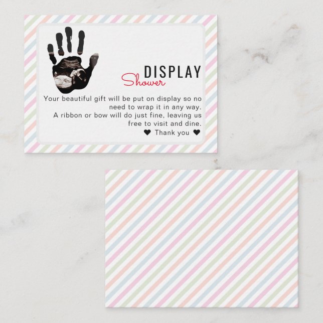 Ultrasound Cute Baby Shower Display Shower Enclosure Card (Front/Back)