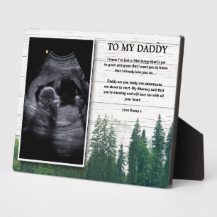 Ultrasound Message From Bump Daddy To Be Keepsake Plaque