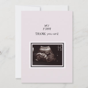 Ultrasound Photo Merci rose bébé