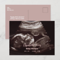 Ultrasound Photo Pink Baby Shower