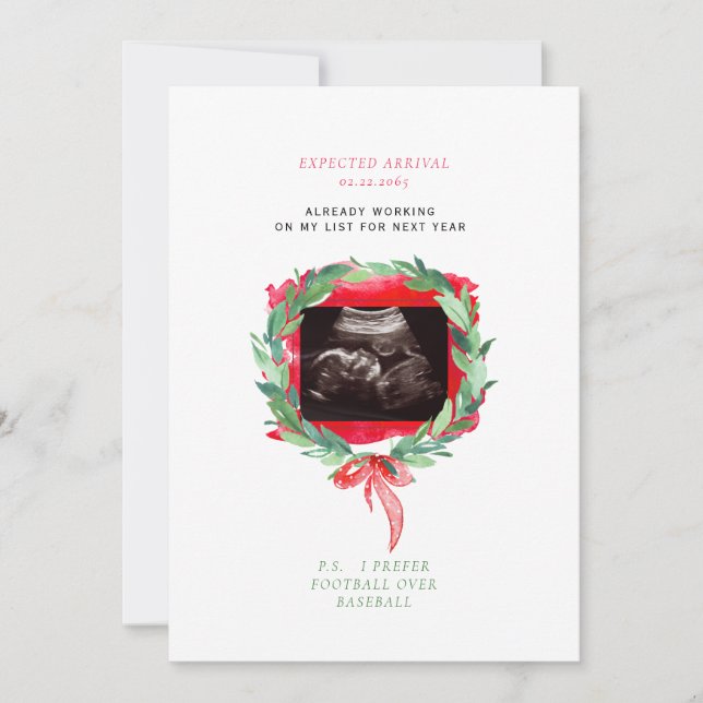 Ultrasound Photo Watercolor Truck Christmas Boy (Front)