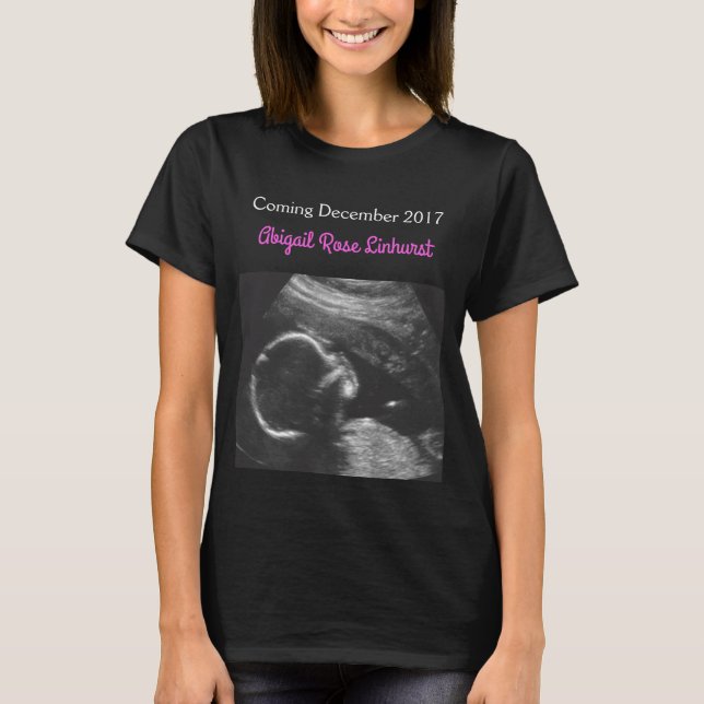 Ultrasound Picture Maternity Shirt for Boy or Girl (Front)