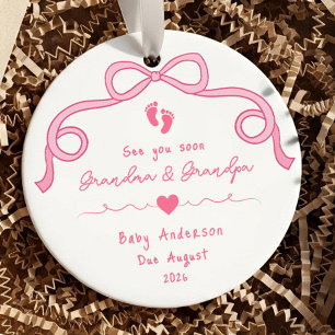 Ultrasound Pregnancy Announcement Christmas Ceramic Ornament