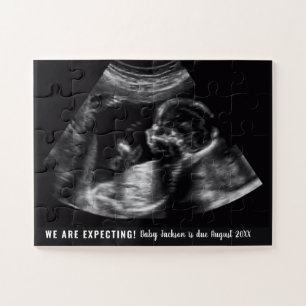 Ultrasound Pregnancy Announcement Personalized Jigsaw Puzzle
