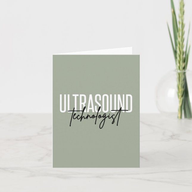 Ultrasound Technologist | Ultrasound Tech Gifts Card (Front)