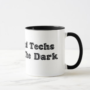 Ultrasound Techs Do It In The Dark Blue Bubble Log Mug