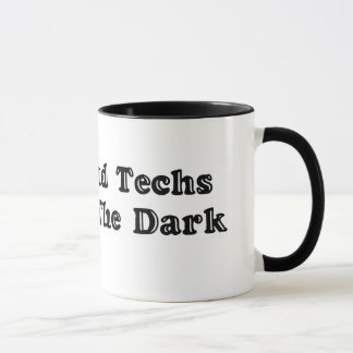 Ultrasound Techs Do It In The Dark Blue Bubble Log Mug