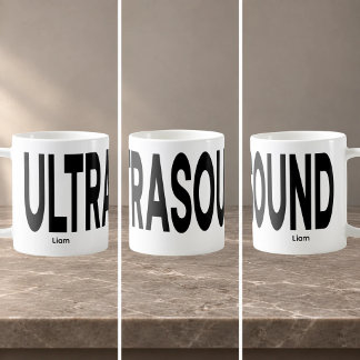 ULTRASOUND Wraparound Text Personalized Coffee Mug
