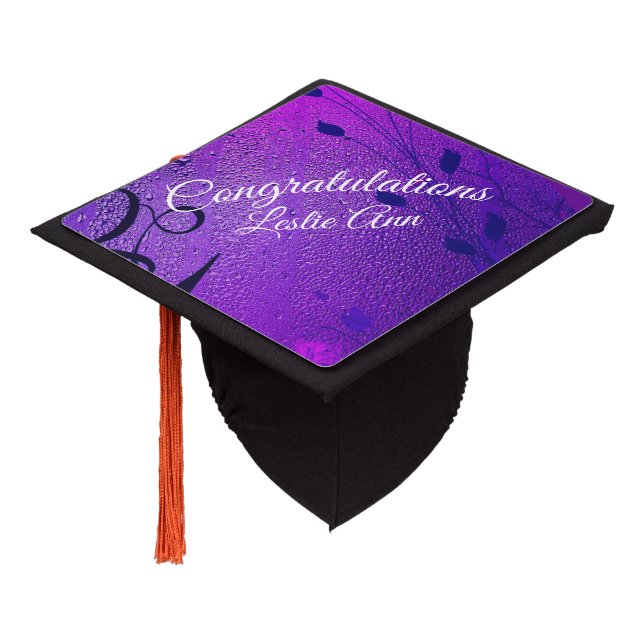 Ultraviolet Dew Graduation Cap Topper (Angled)