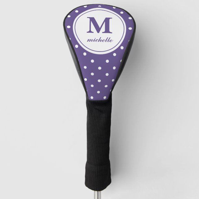 Ultraviolet  | Golf | DOT personalized monogram Golf Head Cover (Front)