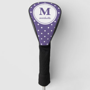 Ultraviolet    Golf   DOT personalized monogram Head Cover