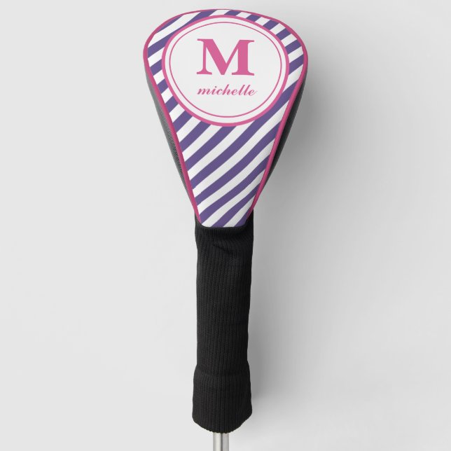Ultraviolet  | Golf | personalized NAME monogram Golf Head Cover (Front)