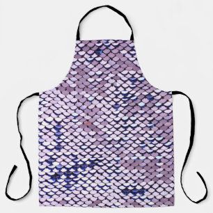 Ultraviolet Sequin: Glitter Shiny Texture. Apron