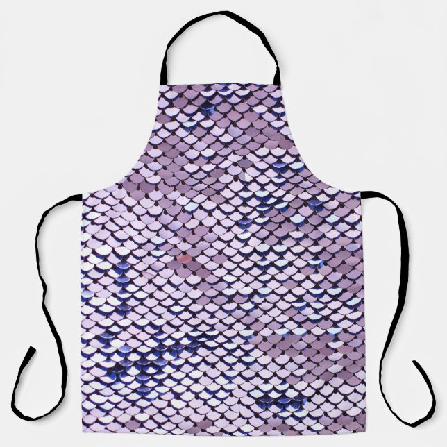 Ultraviolet Sequin: Glitter Shiny Texture. Apron (Front)