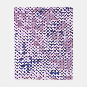 Ultraviolet vivid sequin glitter shiny texture. Gl Fleece Blanket