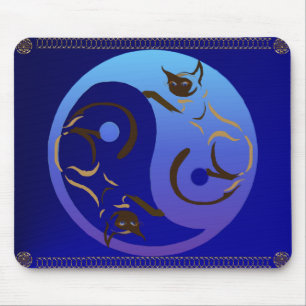 Ultraviolet Yin Yang Mousepad