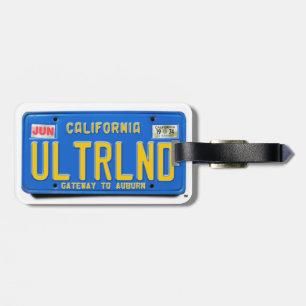 ULTRLND: CA 1974 Blue License Plate Luggage Tag
