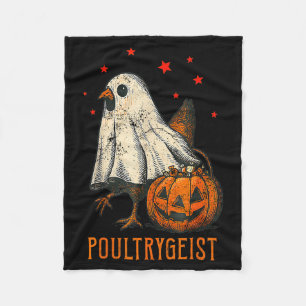 Ultrygeist Funny Halloween Chicken Ghost Costume P Fleece Blanket