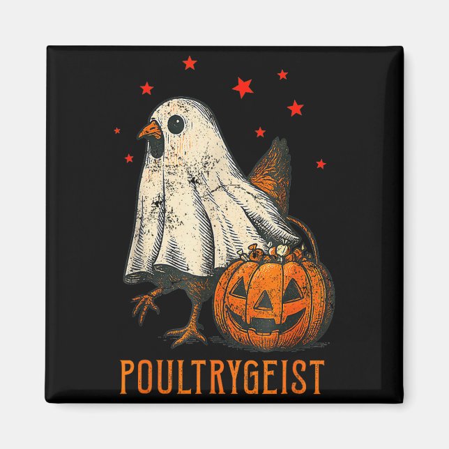 Ultrygeist Funny Halloween Chicken Ghost Costume P Magnet (Front)
