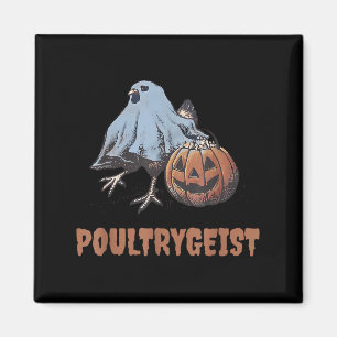 Ultrygeist Halloween Chicken Ghost  Magnet