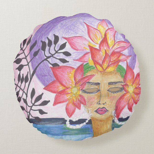 Ululani Round Pillow (Back)