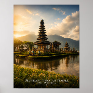 Ulundanu Beratan Temple Bali Poster