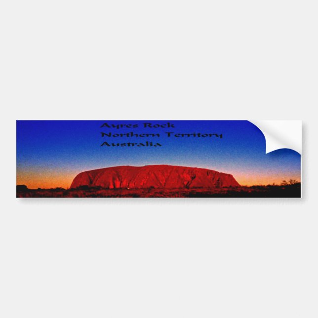 Uluru, Aboriginal Sacred Site Bumper Sticker (Front)