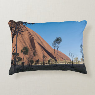 uluru and desert plain accent pillow