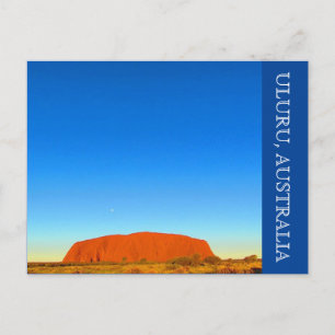 uluru australia blue sky postcard